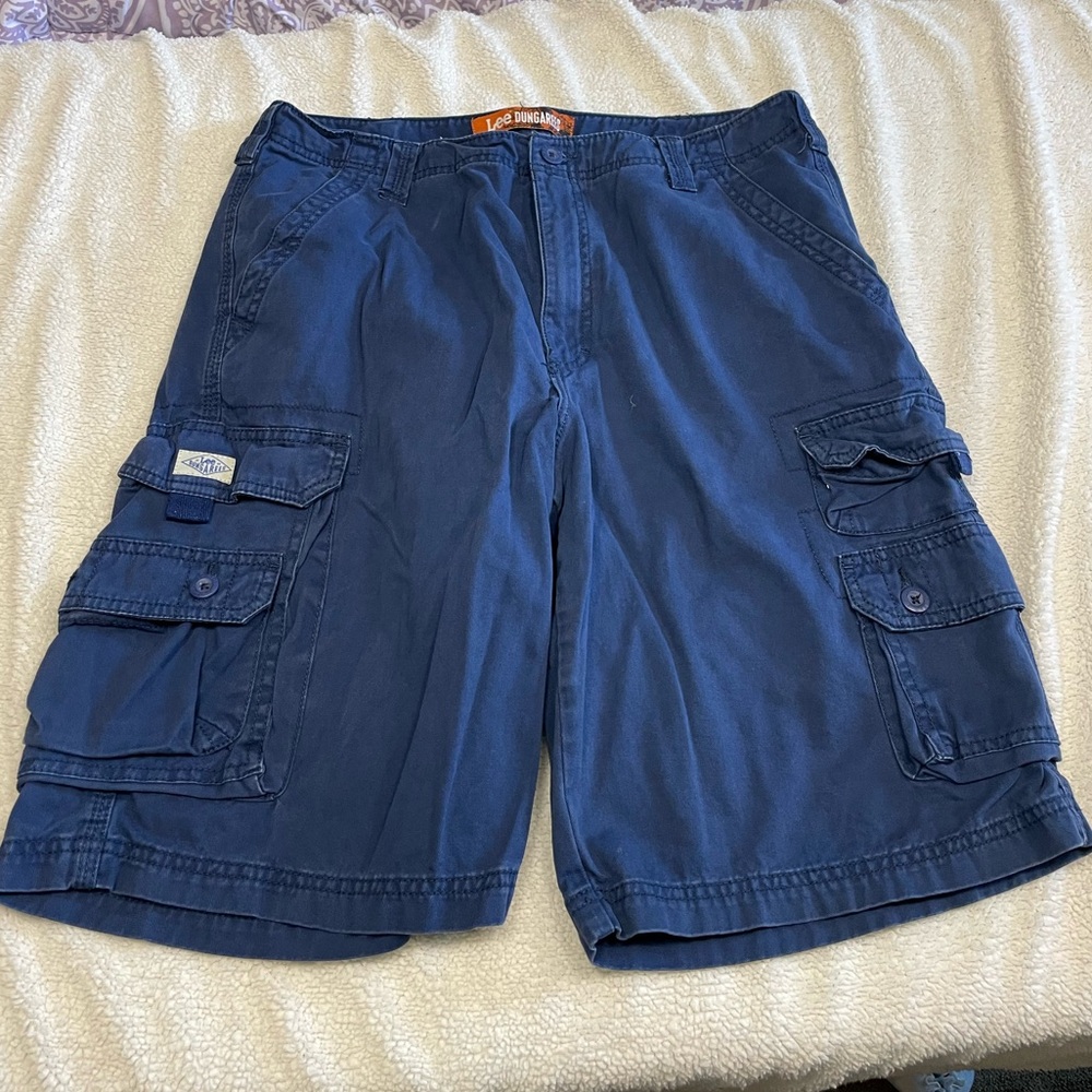 Lee Dungarees Men’s Cargo Shorts - Navy - Size 34